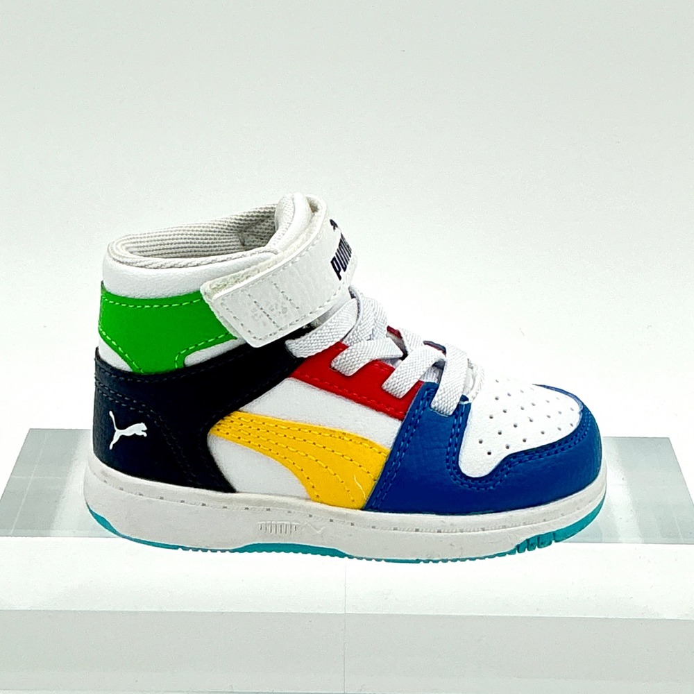 Puma Kids Boys Size 5C High Top Sneakers Rebound V6 NEW - Picture 1 of 10